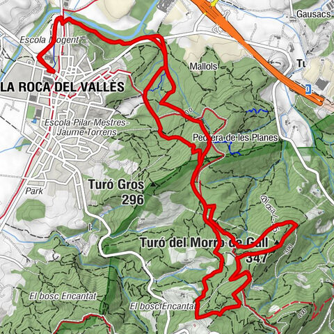 la Roca del Vallès - Granollers - Turó del Morro de Gall - Replanada de Can Planes