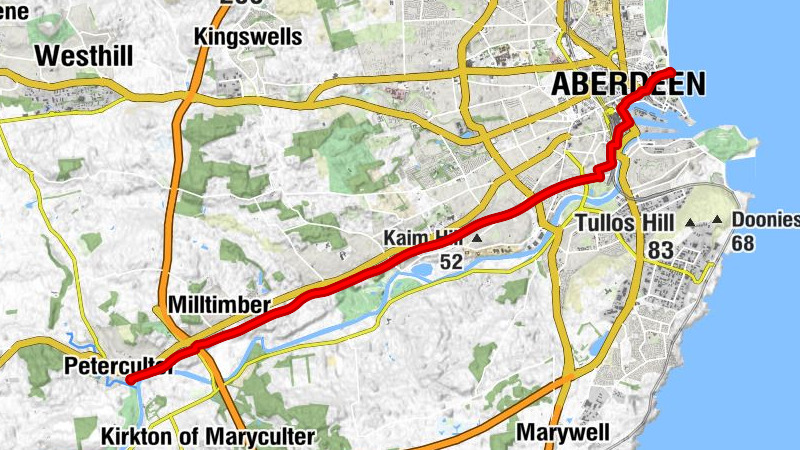 Peterculter - Milltimber - Aberdeen - Hanover
