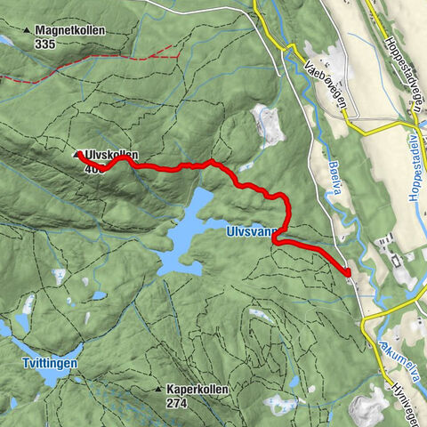 Skien - Glasergruva - Ulvskollen