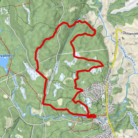 Horkafossen - Grytfossen - Åmotsvangen - Låbekkvangen