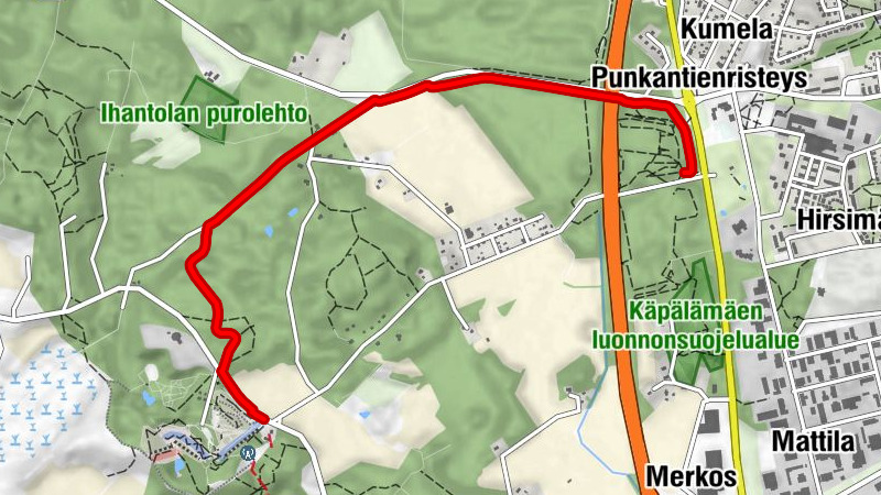 Punkantienristeys - Riihimäki - Suokylä