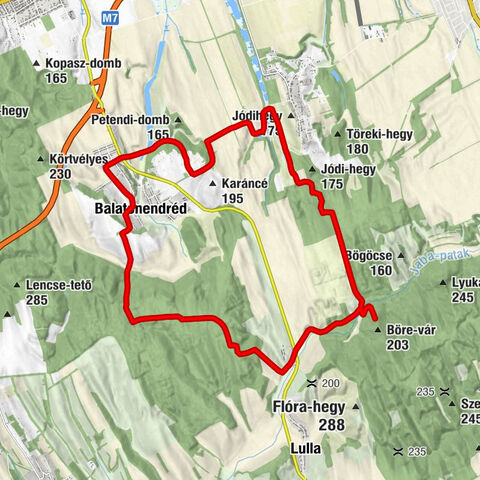 Szent András-templom - Cinege-puszta - Jabapuszta - Balatonendréd