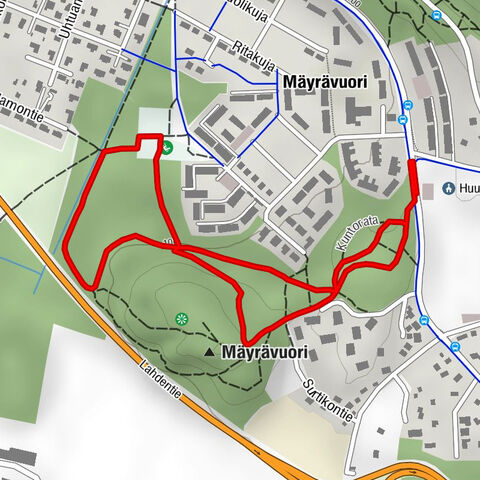 Mäyrävuori - Kangasala - Keskusta
