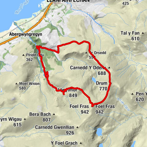 Aber - Llwytmor - Foel Fras - Caerhun