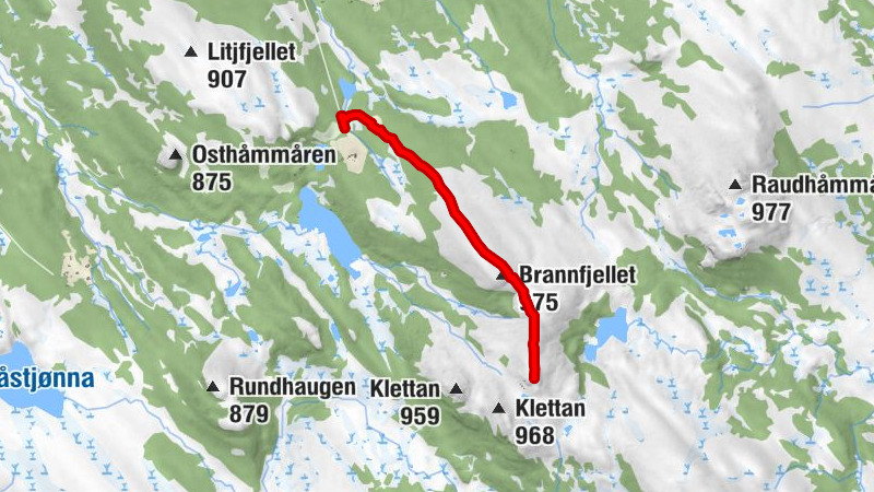 Røros - Brannfjellet - Litjkletten