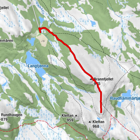 Røros - Brannfjellet - Litjkletten