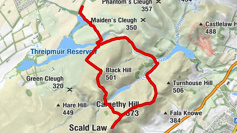 Midlothian - Carnethy Hill - Scald Law - Black Hill