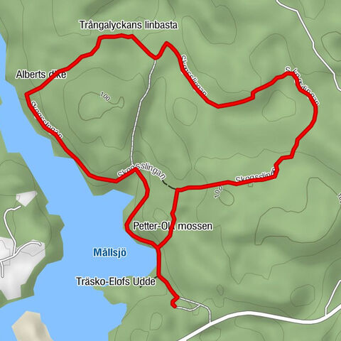 Ronneby kommun - Petter-Ola mossen - Trångalyckans linbasta - Alberts dike