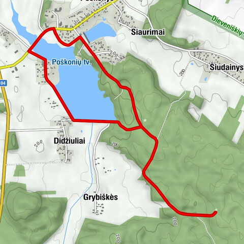 Poškonių seniūnija - Grybiškės - Poškonys - Lastaučikai