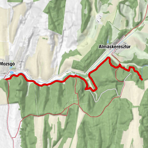László-forrás - Almáskeresztúr - Mozsgó - Szent-kút (Mozsgó)