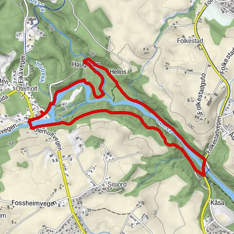 Oterholt - Oterholtfossen - Haugesag - Hellos