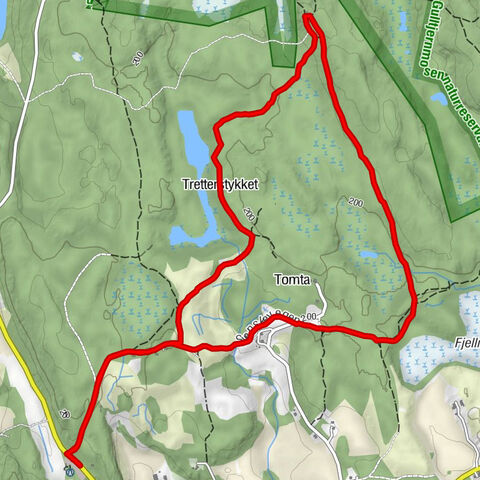 Indre Østfold - Tretterstykket - Skimtefjellhytta