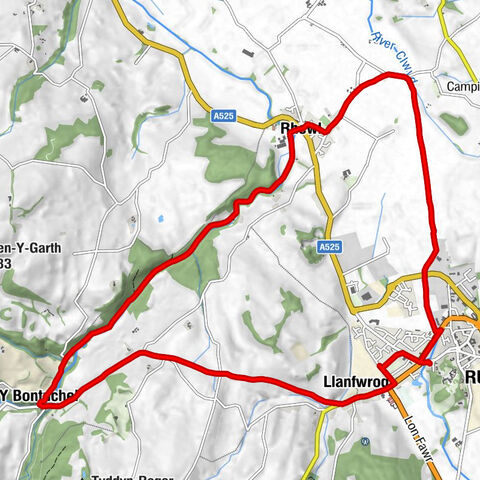 Ruthin - Capel Bethania - Capel Bontuchel - Capel Rhewl