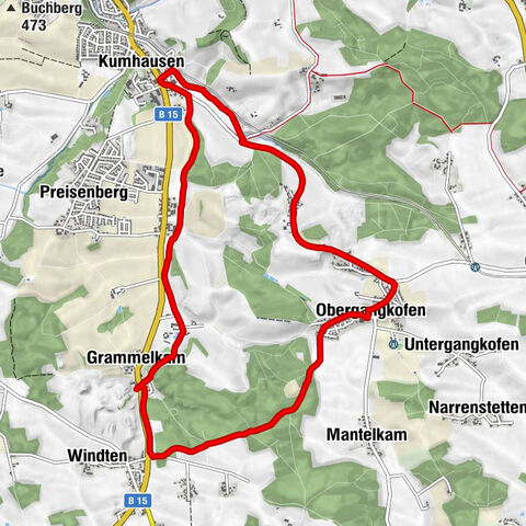 Kumhausen - Kumberg - Landshut - St. Ulrich