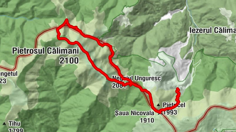 Lunca Bradului - Șaua Nicovala - Negoiul Unguresc - Pietrosul Călimani
