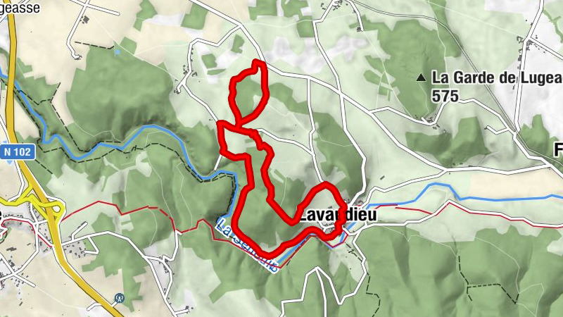 Lavaudieu - Auberge de l'Abbaye - La Fontaine - Court la Vigne