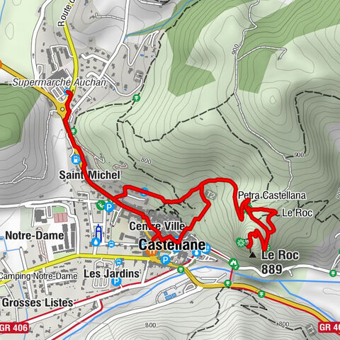 Castellane - Le Roc - Chapelle Notre-Dame-du-Roc - Église Sacré-Coeur