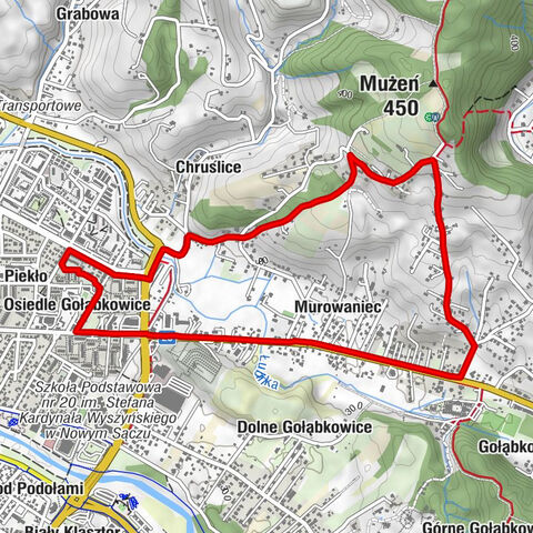 Nowy Sącz - Osiedle Westerplatte - Osiedle Gołąbkowice - Piekło