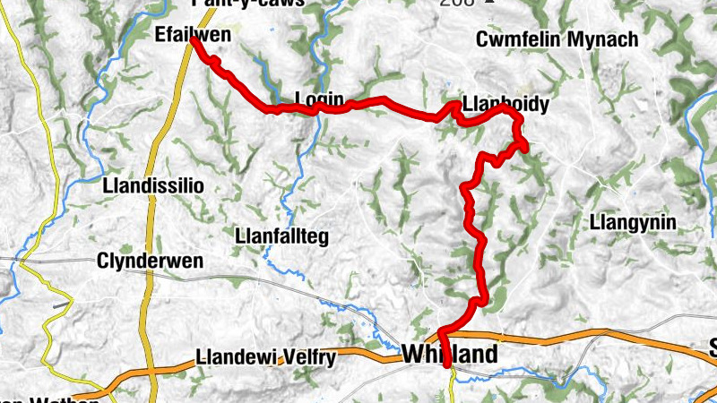 Whitland - St Brynach - Capel y Triniti - Efailwen