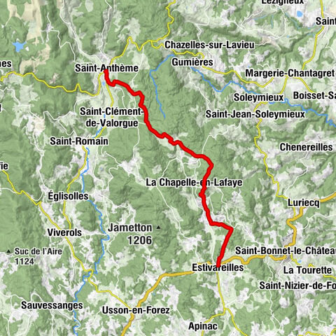 Saint-Anthème - Col de la Croix de Joanziecq - Église de l'Assomption-de-la-Vierge - Estivareilles