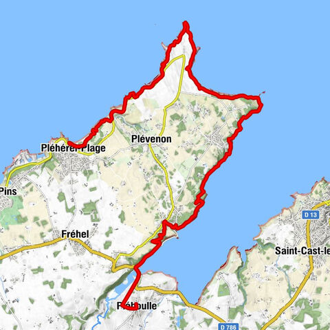 Pléhérel-Plage - Grotte de Poury n° 1 - Grotte de Poury n° 3 - Église Saint-Paul-de-Pléboulle