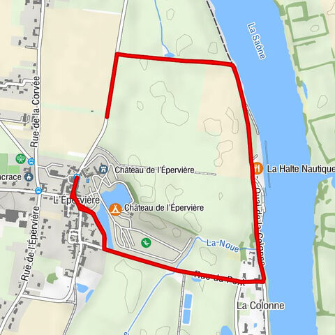 L'Épervière - La Colonne - La Halte Nautique (fermé) - Gigny-sur-Saône