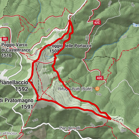 Da Giocondo - Croce di Pratomagno - Monte Pianellaccio - Poggio delle Portacce