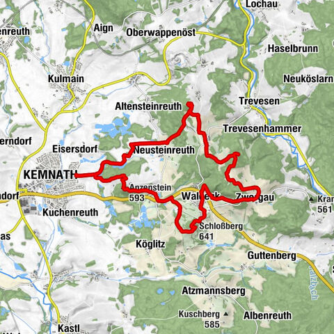 Kemnath - Armesberg - Schloßberg - Anzenstein