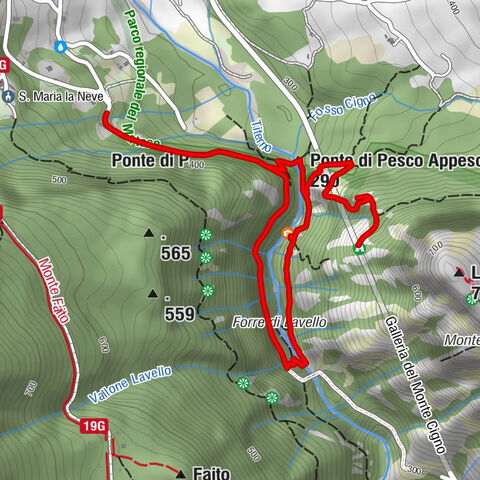 Cusano Mutri - Ponte di Pesco Appeso - Grotta delle Fate - Unghia del Drago