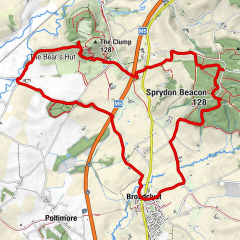 Broadclyst - Budlake - The Bear's Hut - Sprydon Beacon