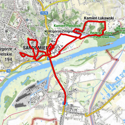 Sandomierz - Wzgórze Katedralne - Wzgórze Miejskie - Wzgórze Świętojakubskie