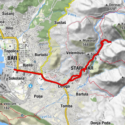 Bar - Škanjevića džamija - Stari Bar - Bjeliši