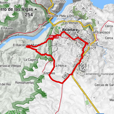 Alcántara - Cerro de las Muelas - El Balcón del Mundo