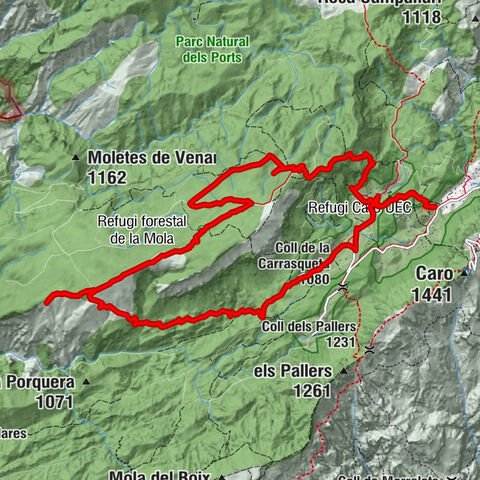 Refugi Caro UEC - Cova de Olalla - Refugi forestal de la Mola - Santa Maria del Port