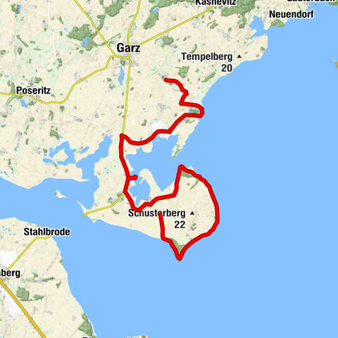 Garz/Rügen - Palmer Ort - Zicker - Poppelvitz