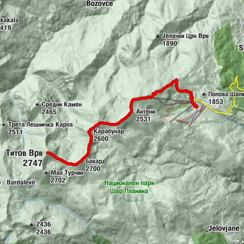 Св. Наум Охридски - Чудотворец - Карабунар - Бакардан/Bakardan - Титов Врв