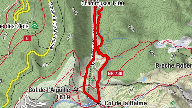 Chamrousse 1400 - Col de la Balme - Col de l'Aiguille - Chamrousse