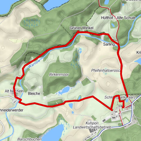 Kaarz - Alt Necheln - Schloss Kaarz - Weitendorf