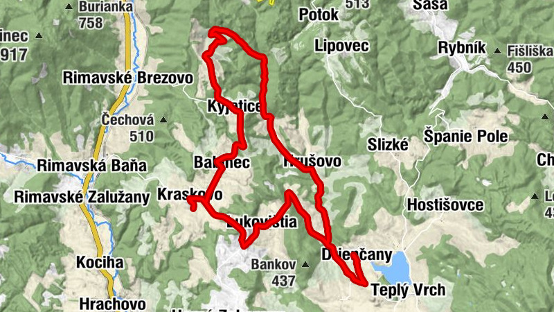 Kyjatice - Kadlub - Striežovce - Evanjelický a. v. kostol