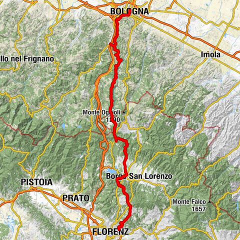 Bologna Centrale - Monte Adone - Monte Gazzaro - Firenze