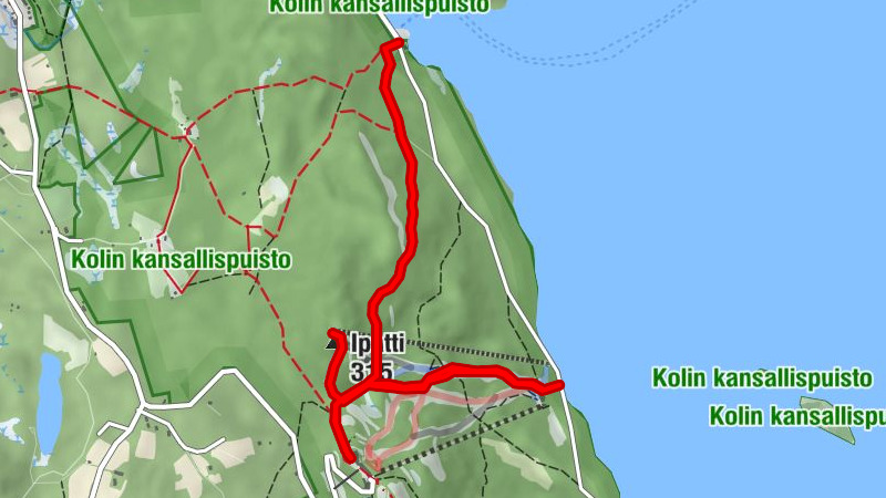 Lieksa - Ylä-Koli - Rinnetupa - Ipatti