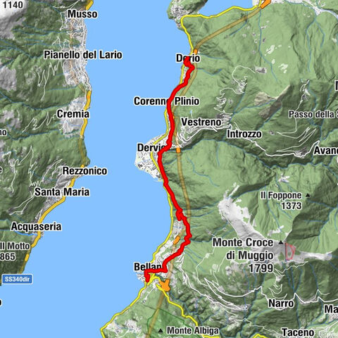 Sentiero del viandante. Tratto Bellano-Dorio