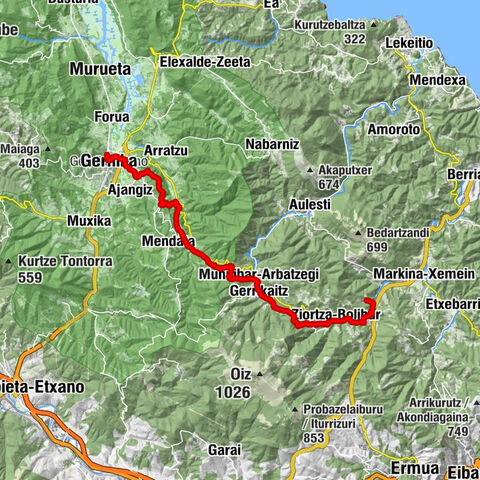 4. Etappe Jakobsweg von Markina Xemein nach Gernika