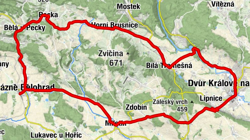 Lázně Bělohrad - svatý Bartoloměj - Svatý Mikuláš - kostel Povýšení Sv. Kříže