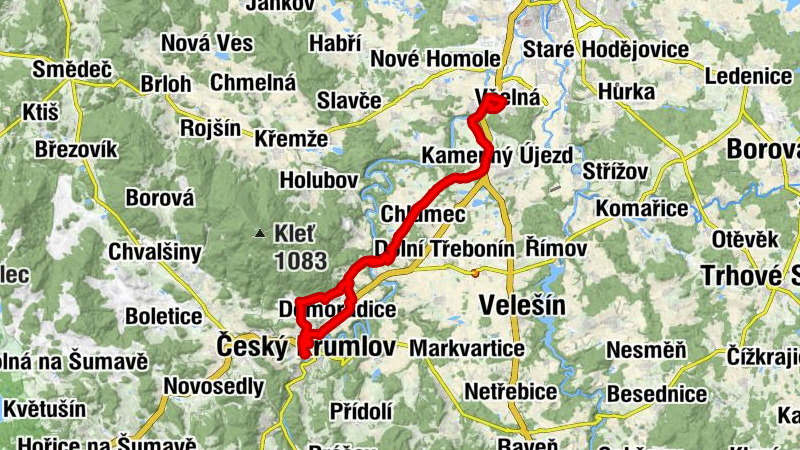 Včelná - Pod Skálou - Český Krumlov