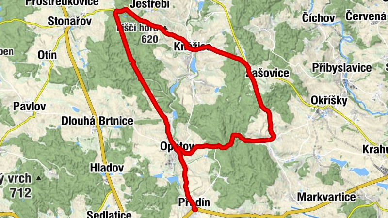 Předín - Opatov - Svatý Bartoloměj - Kněžice