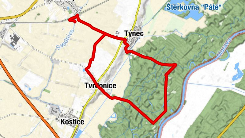 Tvrdonice - Týnec - Týnec na Moravě