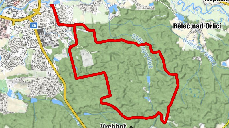 Hradec Králové - Malšovice-sever - Malšovice - Unglerova dubina