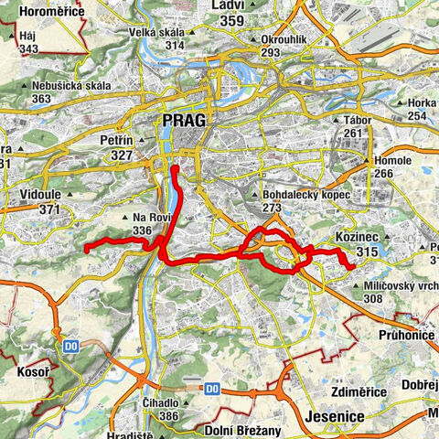 Háje - Chodov - Praha - Starý Spořilov