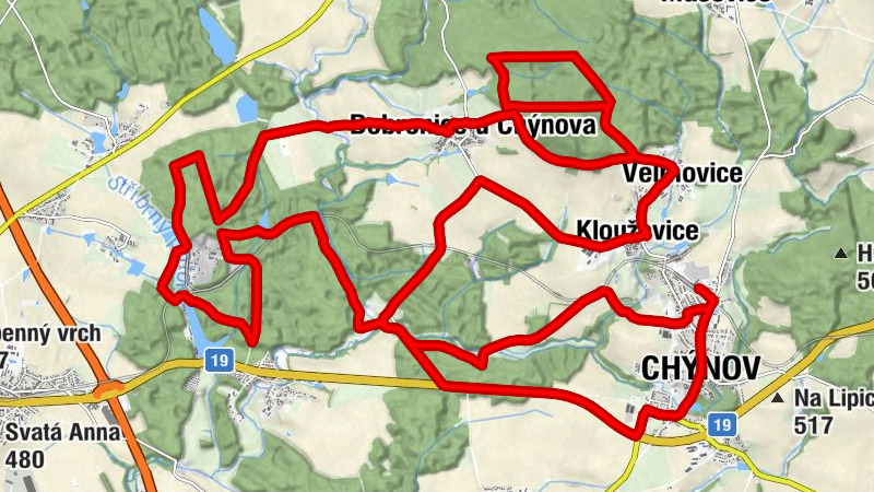 Chýnov - Bowle - Stříbrné Hutě